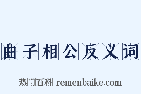 曲子相公反义词是什么意思的图片